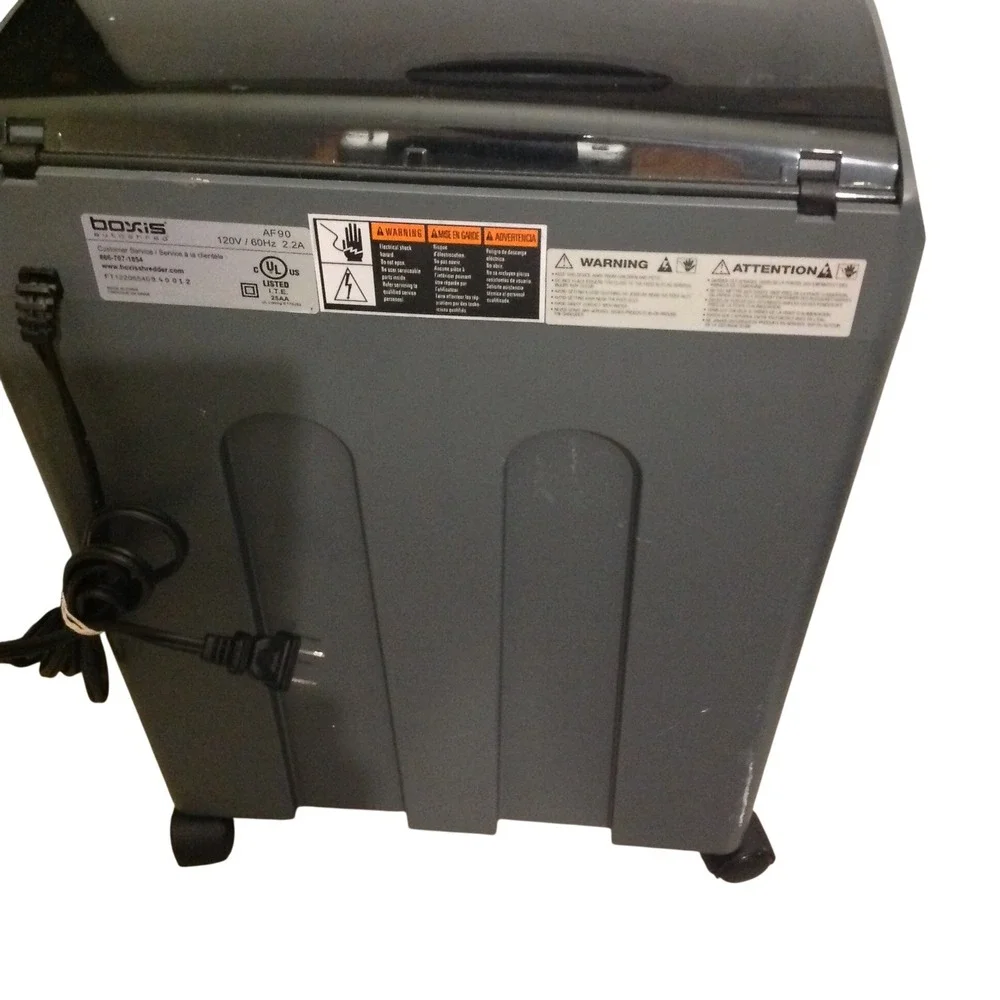 Boxis Autoshred AF90 90-Sheet Micro-Cut Paper Shredder Grey Office Asking: $85